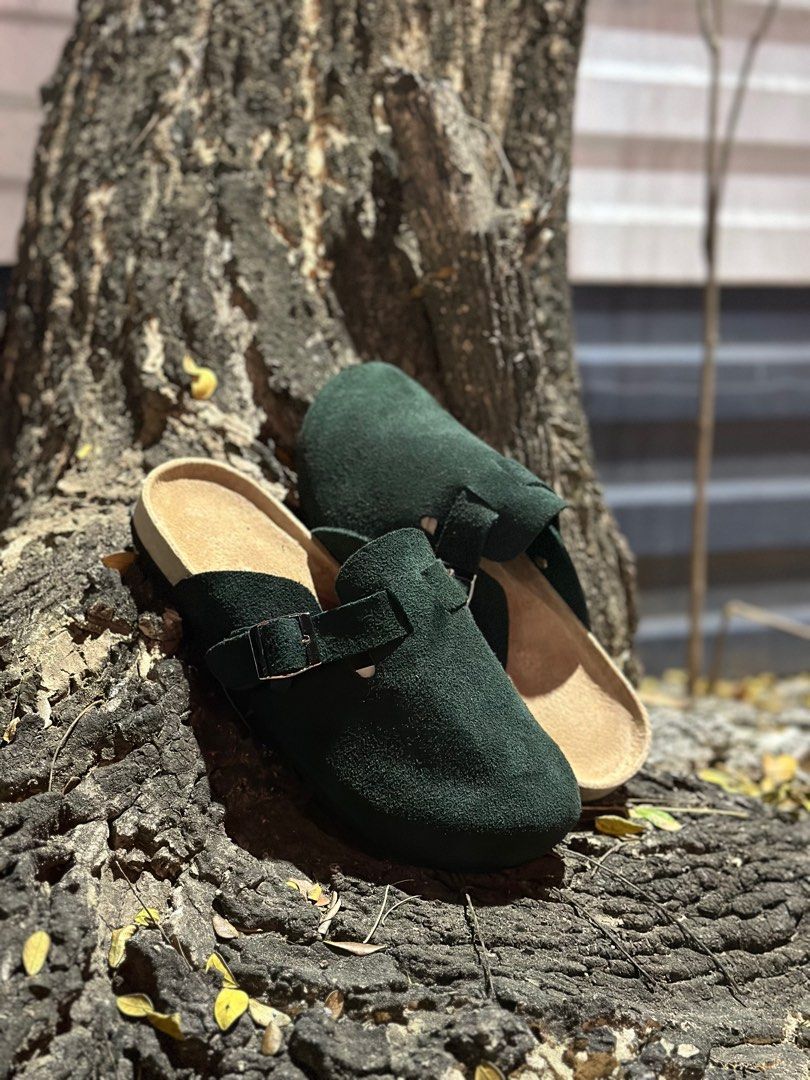 Green birkenstock clogs clearance