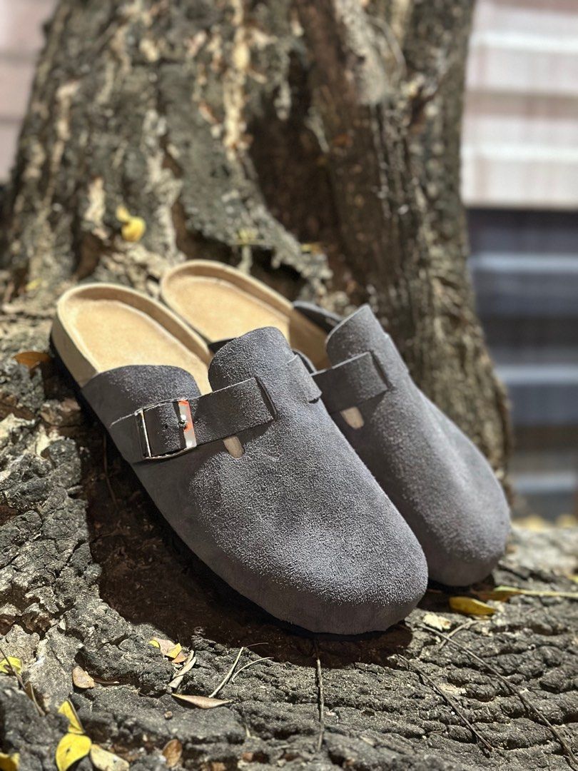 Grey birkenstock clogs clearance