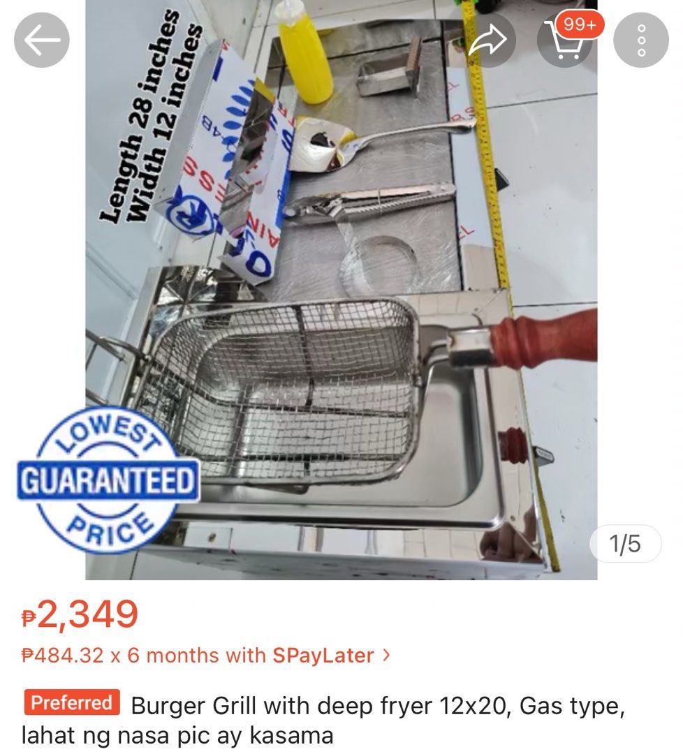 Brand New Burger Grill 12x20 (Category: Cookware & Accessories) located in San Fernando. Submitted by preloved_brandnew_shop (Listing ID 1286068371, Image 2). Description: Brand New Burger Grill 12x20 Bought P2500 .