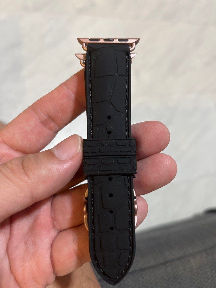 Brand new rose gold black 41mm apple watch silicone strap for sale