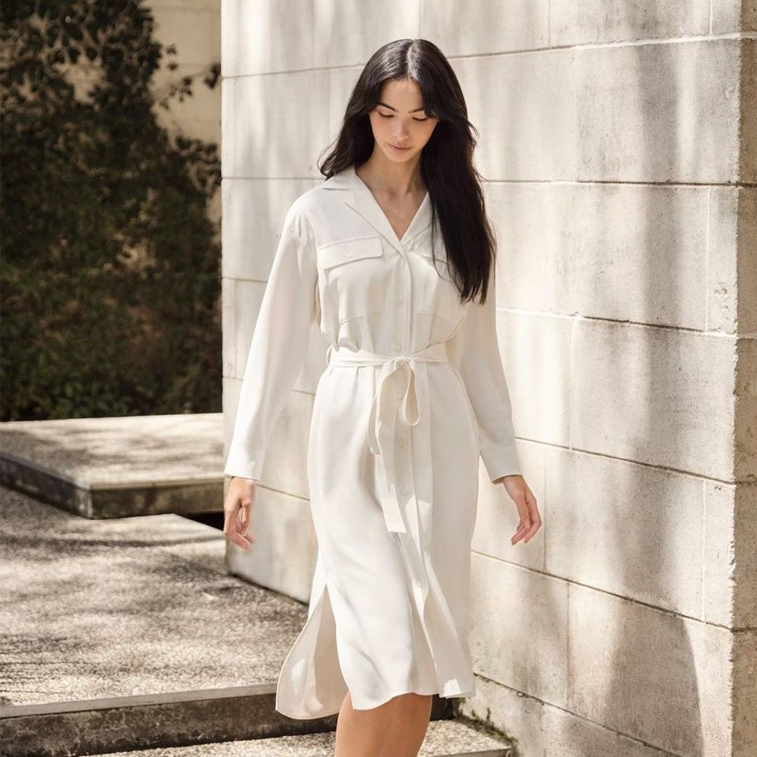 Uniqlo white dress outlet