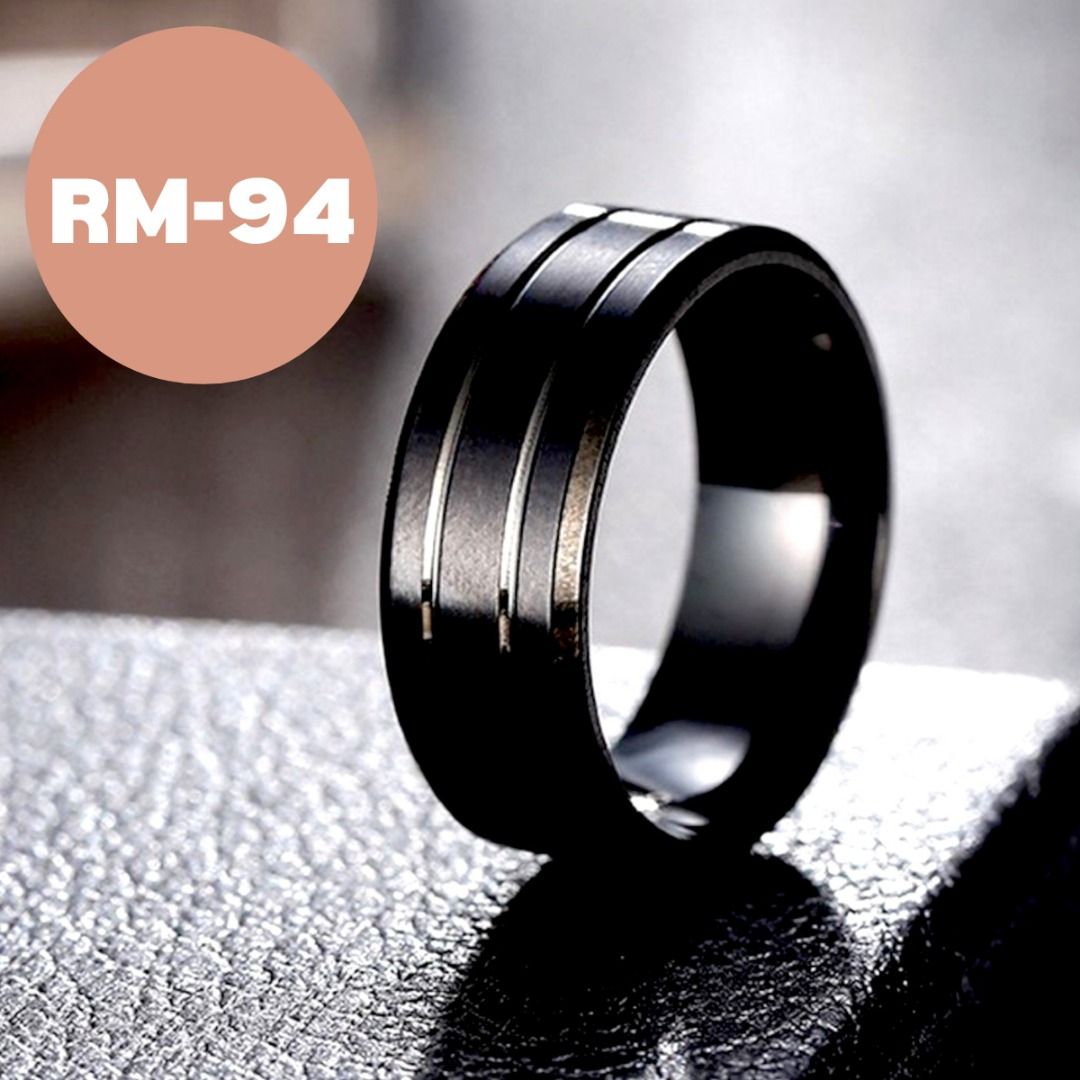 Mens fashion rings black shop