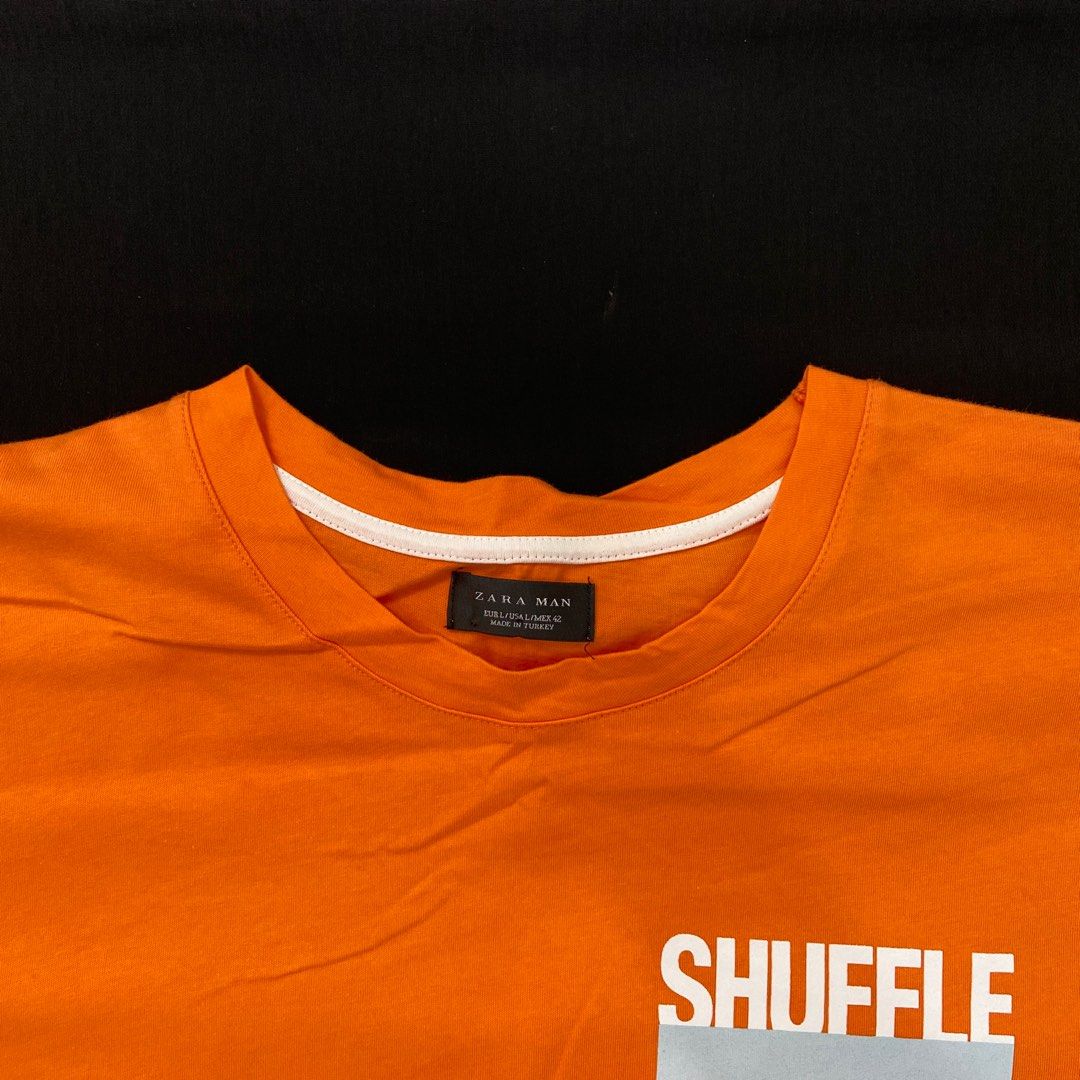 Cheap ZARA MAN Orange Shirt