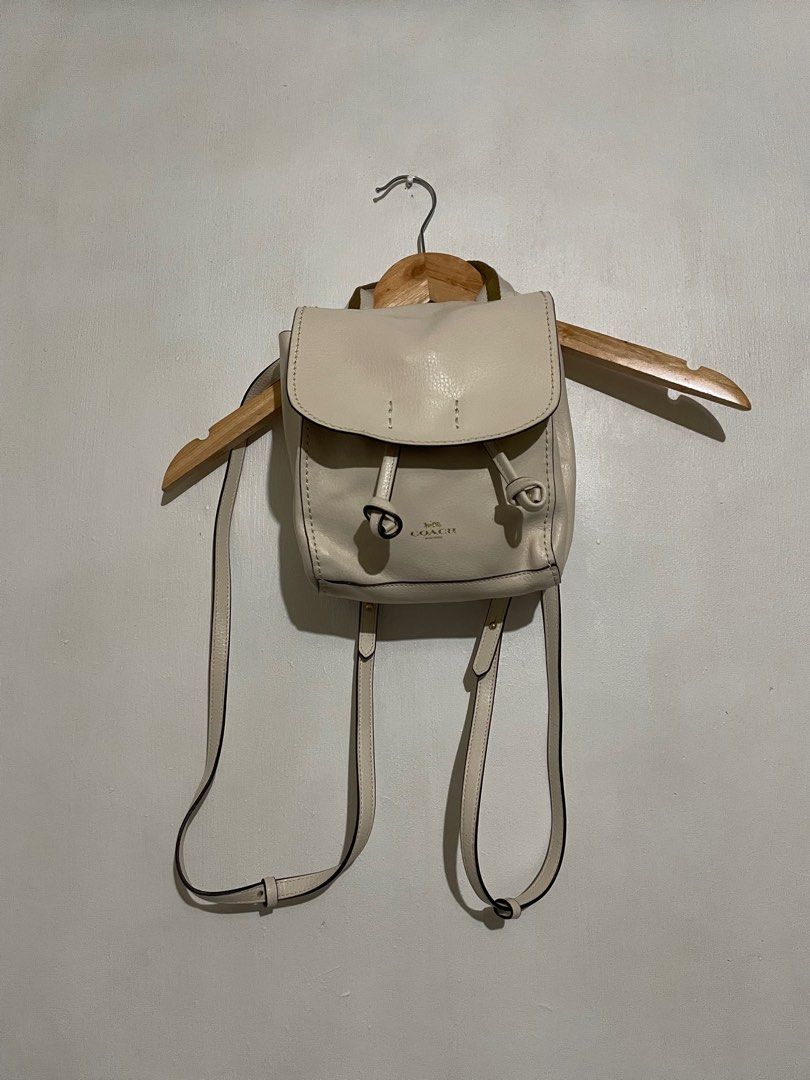 Coach Derby Mini Backpack Off White Coach | Bags | Coach Cream Leather Mini Derby Backpack  main image 3