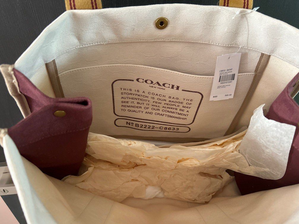 Coach spin logo print canvas tote Clearance