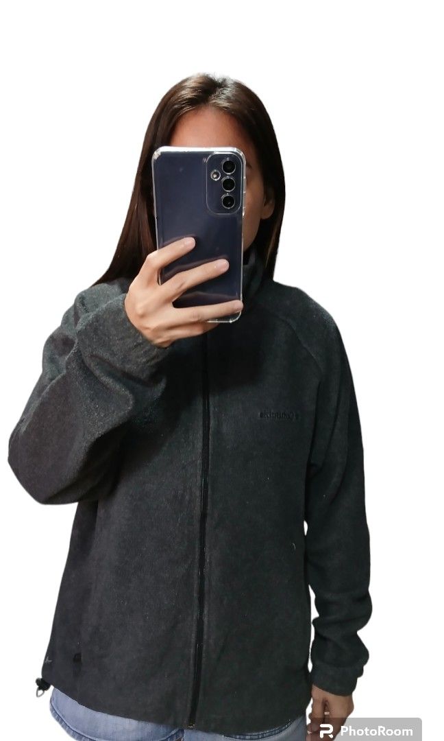 Columbia fleece jacket dark gray Women s Fashion Coats Jackets and Outerwear on Carousell