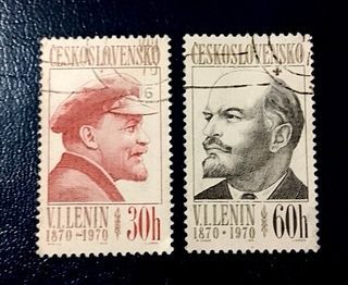 Czechoslovakia 1970 - The 100th Anniversary of the Birth of Lenin 2v. (used) COMPLETE SERIES