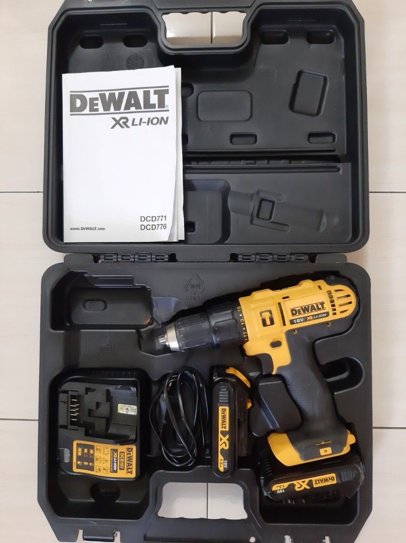 Dewalt hammer drill DCD776 Furniture Home Living Home Improvement Organisation Home Improvement Tools Accessories on Carousell