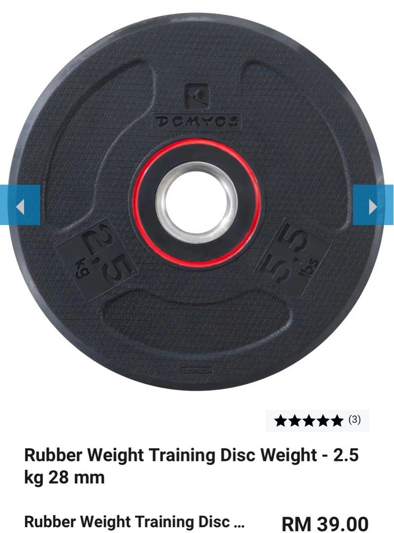 Domyos clearance rubber weights
