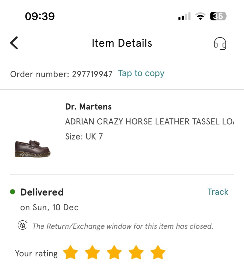 Dr martens 2025 order number