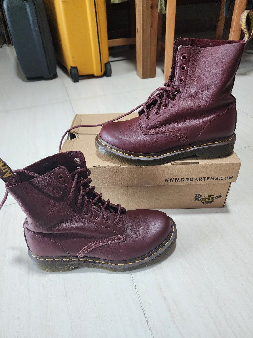 Dr Martens Boots womens 8 hole cherry red Women s Fashion Footwear Boots on Carousell