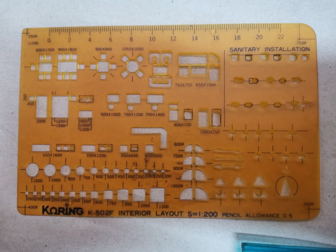 Drafting materials (Category: Craft Supplies & Tools) located in Marikina City. Submitted by irineb (Listing ID 1286058157, Image 3). Description: 📣📣TAKE ALL for Php 500. 00 1.Staedler lettering guide 572024 2.Rotring lettering guide 4mm 3.Rotring lettering guide 5mm 4. 2 pcs-Architect House Furnishing template M 1:100 1 pc slightly dent 5.Koring furniture template 1:200 📣FREE!!! ELLIPSE TEMPLATE & ERASING SHIELD For pick up at Eastwood during