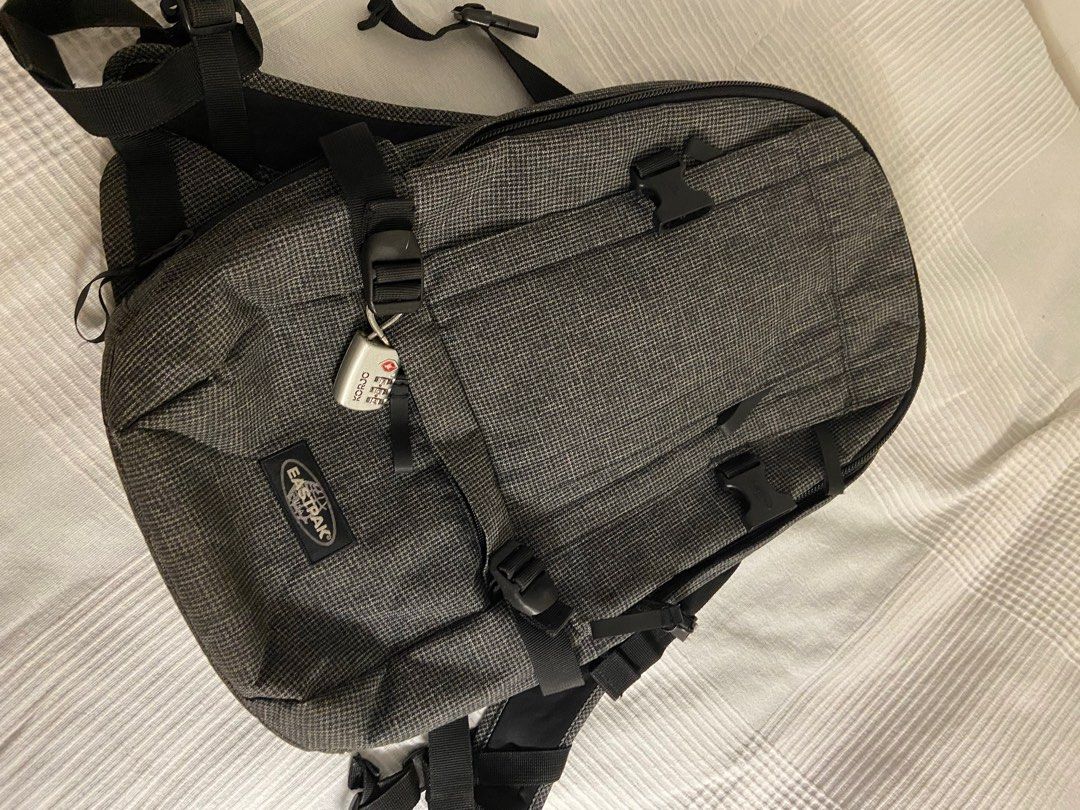 Eastpak backpack original ash grey Men s Fashion Bags