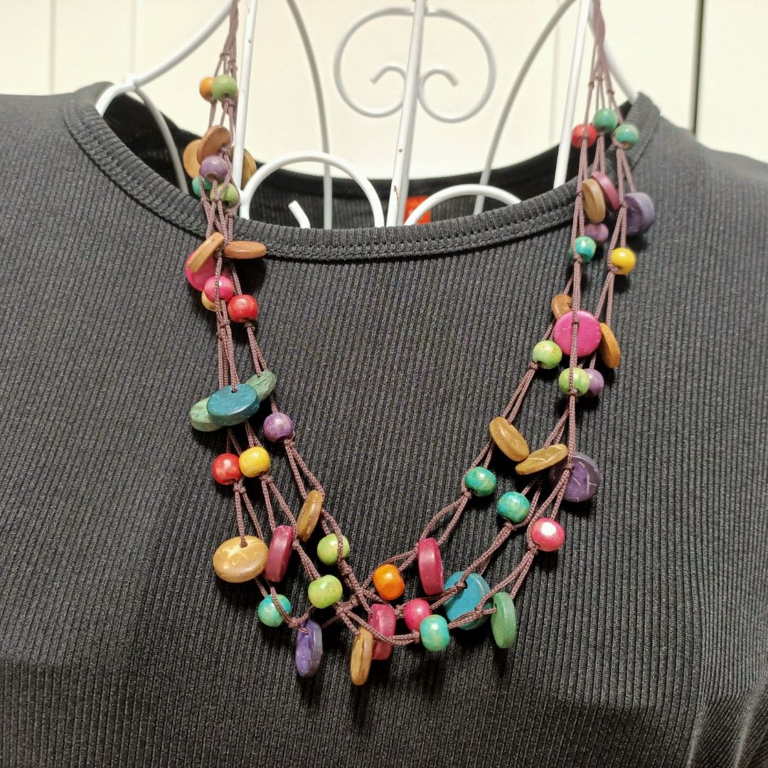 Colourful bead necklace