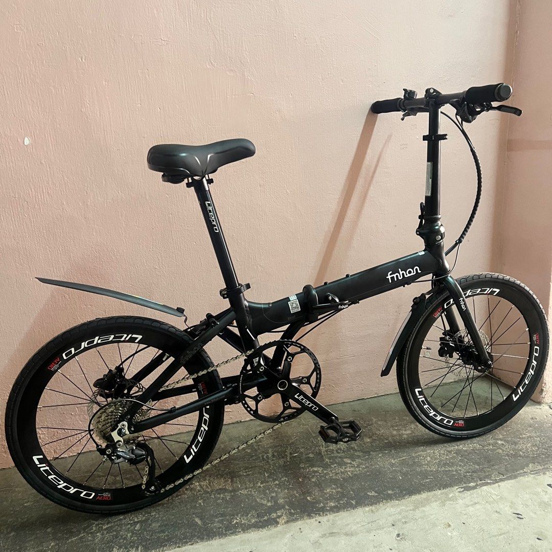 Fnhon Blast foldable bike black colour 20 inch shimano 9 speed