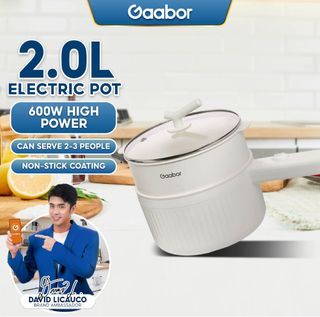Gaabor Mini Rice Cooker 2.0L Multi purpose Cooker Pot with Steamer