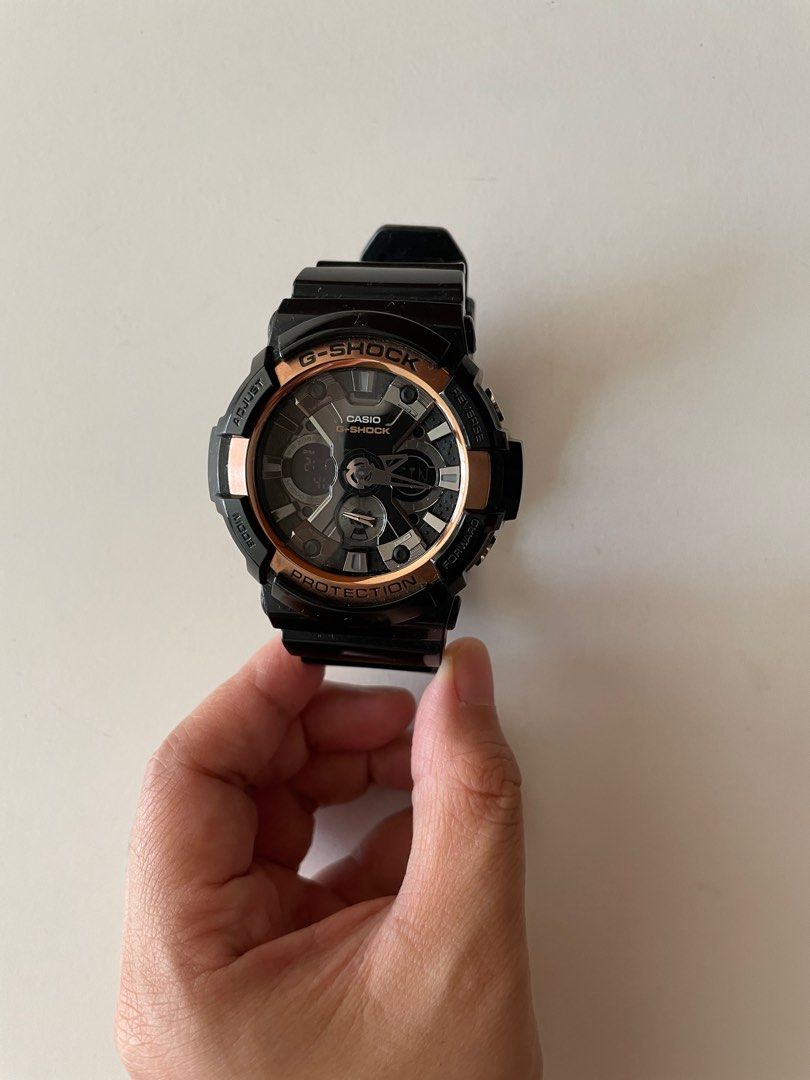 GShock GA 200RG 1A Black Rose Gold