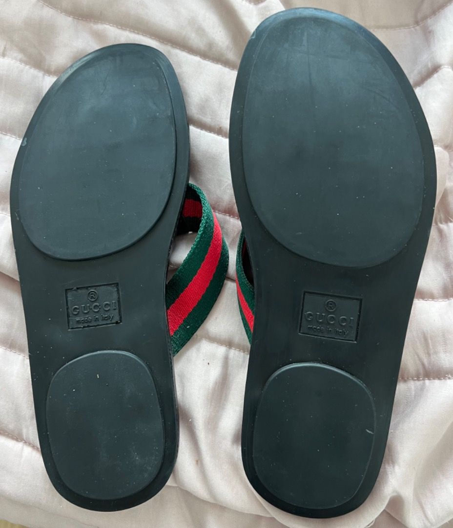 Gucci GG Line Signature Web Thong Sandals Men s Fashion Footwear