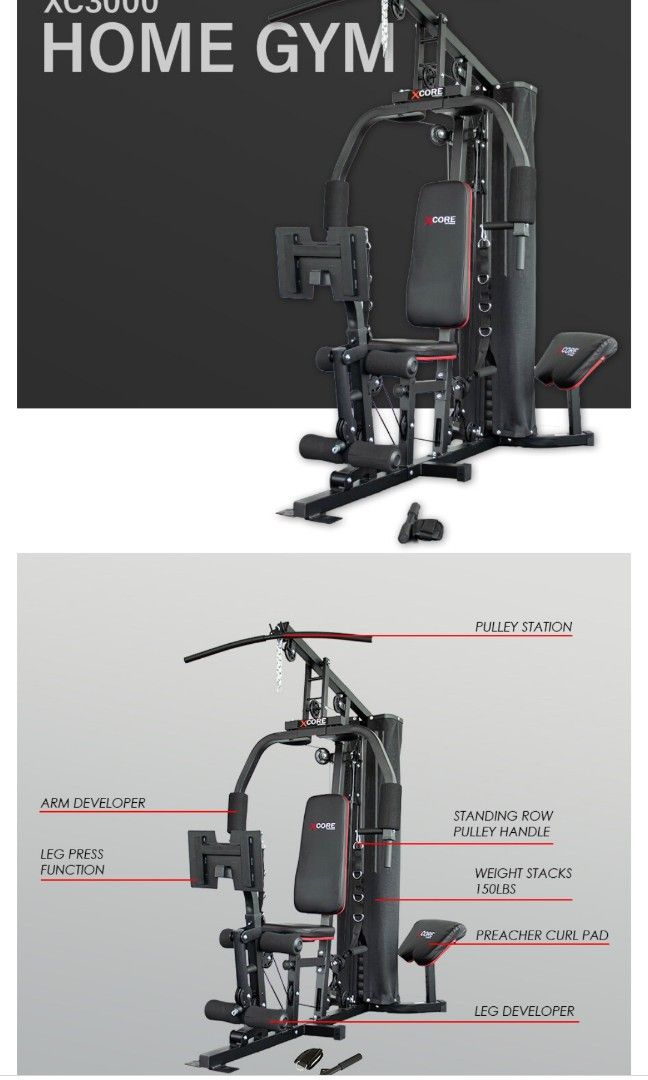 Home Gym Station Sports Equipment Exercise Fitness Weights