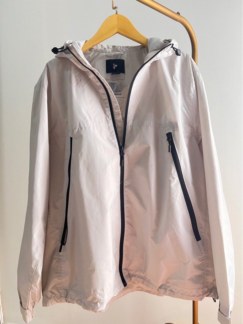 jaket parasut HnM h m ukuran XL warna abu Muda