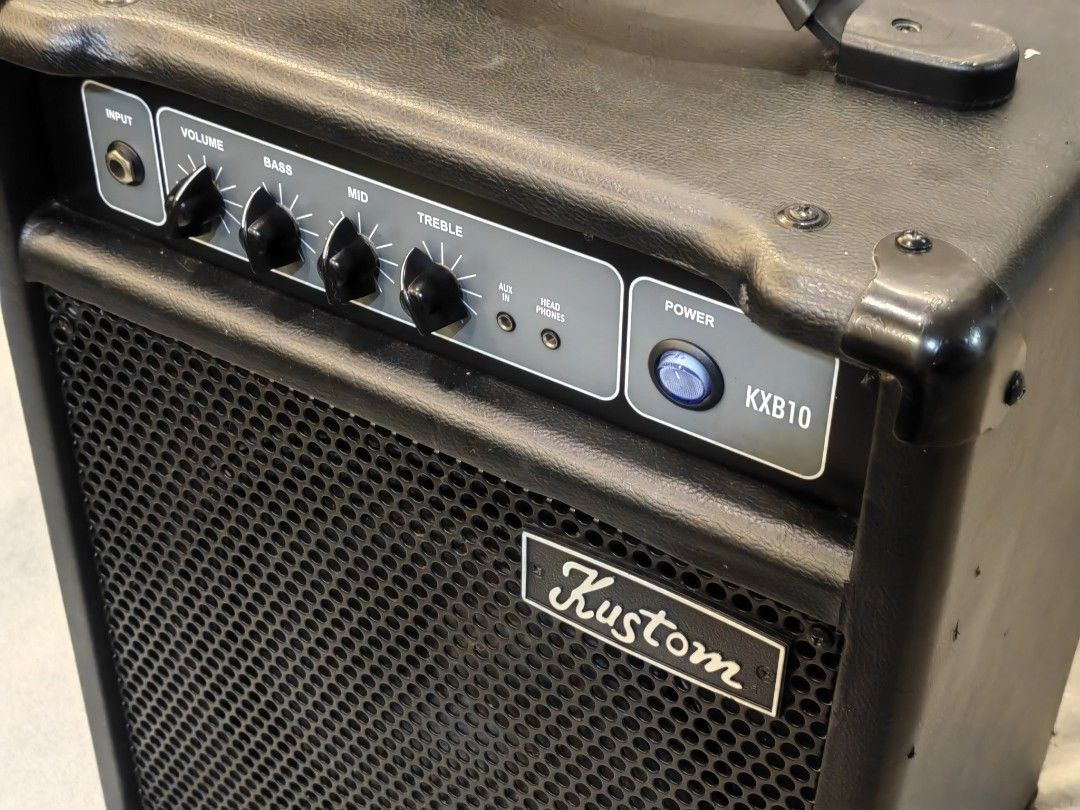 Kustom KXB10 Bass Amplifier (Category: Soundbars, Speakers & Amplifiers) located in Talisay. Submitted by kim_rey (Listing ID 1286037781, Image 3). Description: Details: ▪️10W Continuous Output Power ▪️1 x 10" Kustom Designed Speaker ▪️3-Band EQ, and Volume Controls ▪️Aux In for Mobile Device Playback ▪️Headphone Jack for Late Night Jamming.