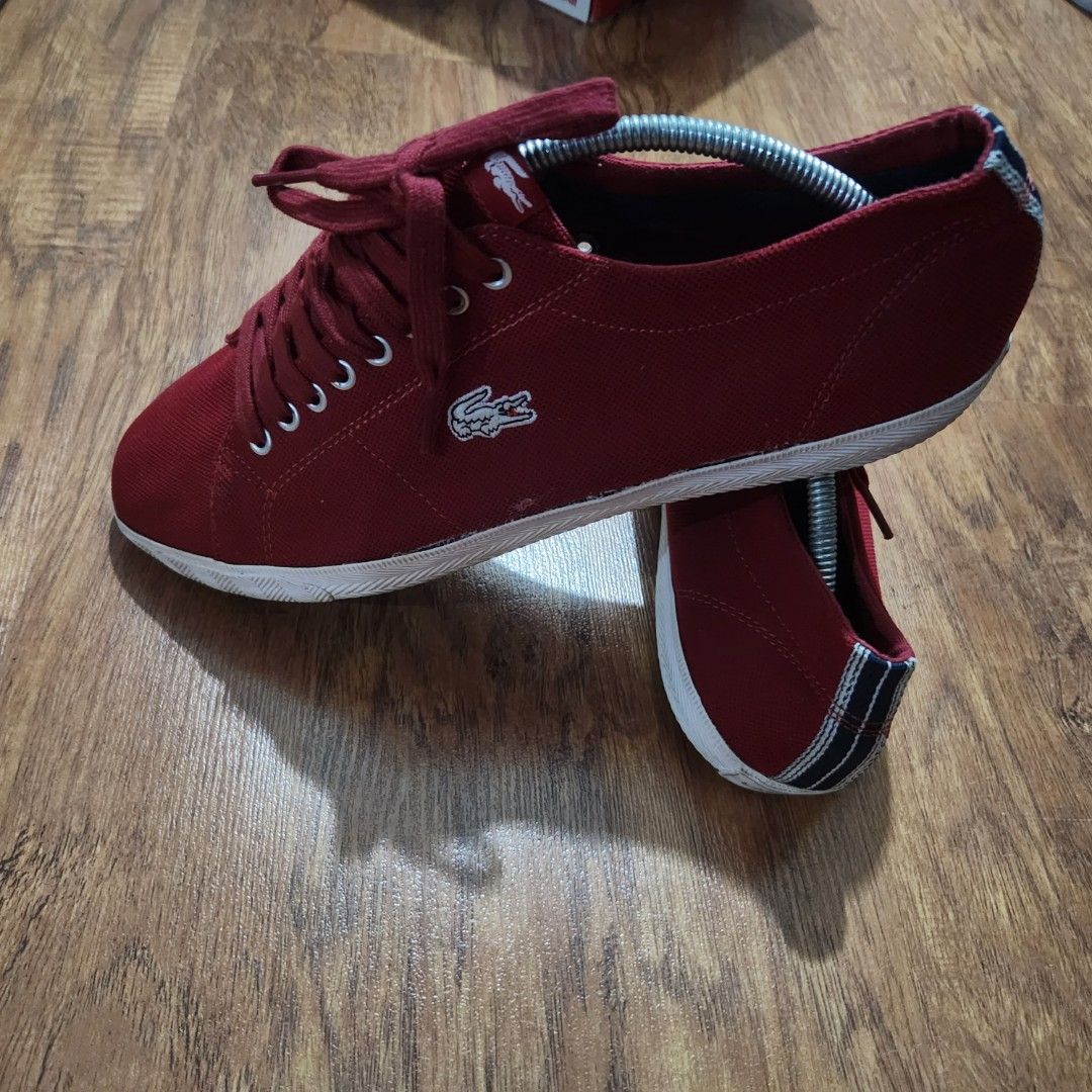 Lacoste mens riberac canvas sale trainers