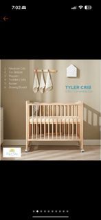 (Like new) Lily and Tucker Tyler 6in1 Convertible Crib + Matress (with freebies)