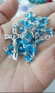 Made in Vatican Rome beautiful crystal St. Benedict protection rosary