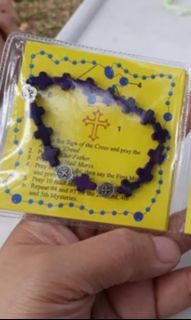 Made in Vatican Rome purple cross St Benedict protection rosary bracelet