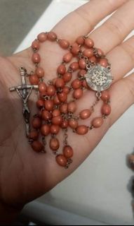 Made in Vatican Rome vintage jubilee olive wood rosary