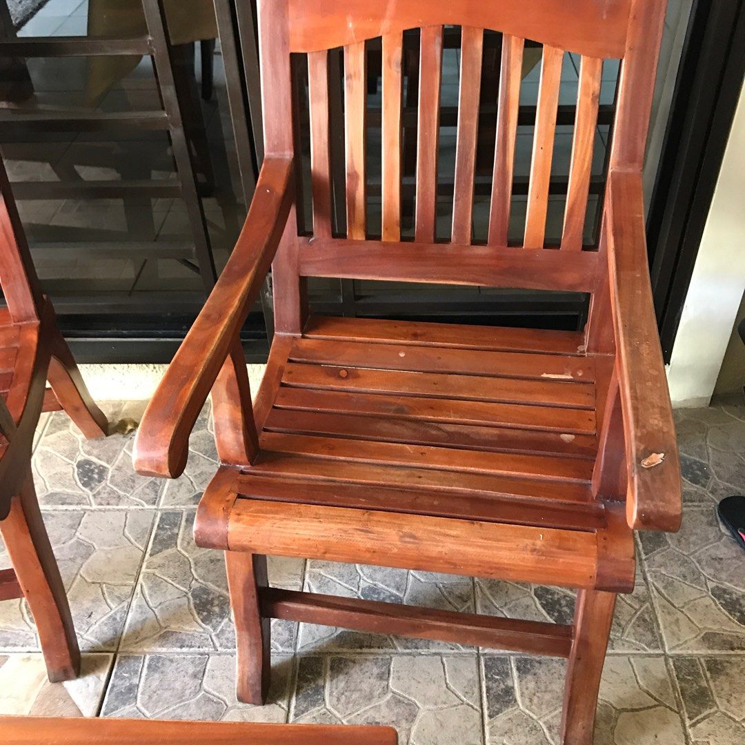 Mahogany Chairs & Coffee Table Set(Hardwood) (Category: Chairs) located in Antipolo. Submitted by myhikaw (Listing ID 1286035201, Image 2). Description: Chairs Dimensions: H- 98 cm W- 55 cm D- 47 cm Armrests Length- 56 cm Coffee Table Dimension: L- 92 cm W- 50 cm H- 48 cm Good condition, sourced from a furniture shop ROS- minimizing furnishings to steamline my space.