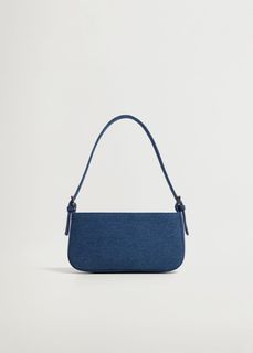 Mango Committed Collection Denim Baguette / Hobo Bag