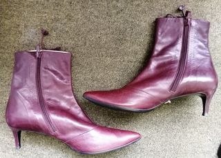 Marc Jacobs Maroon Leather Boots sz 38.5