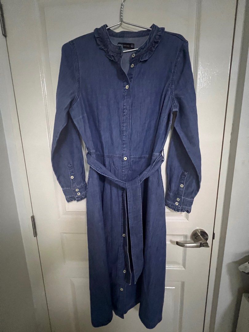 Marks and spencer denim dress hotsell