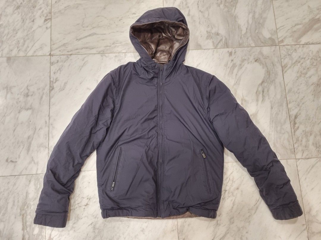 Massimo dutti top reversible leather jacket