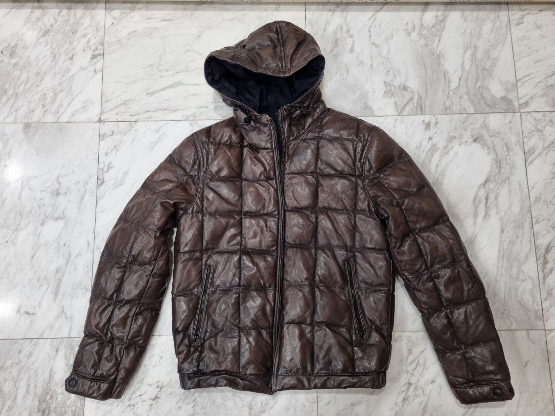 Massimo dutti top reversible leather jacket