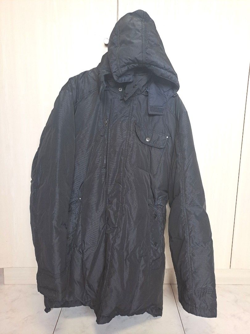 Men s winter padded jacket with removable hood