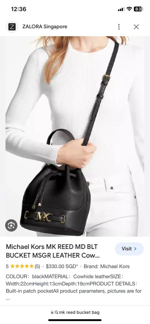 Michael kors cary sales md bucket bag