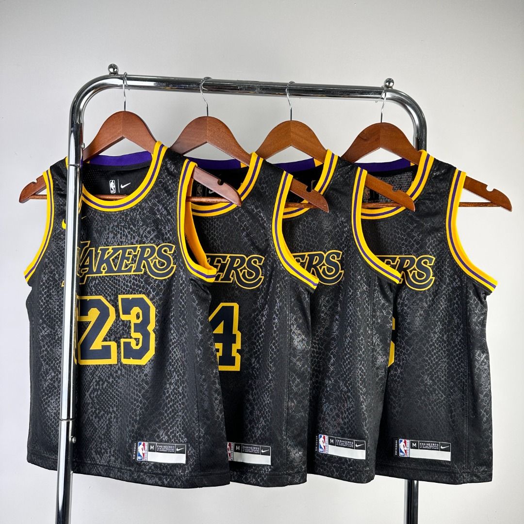 NBA LA Lakers Black Mamba Edition Kids Children Jersey Uniform