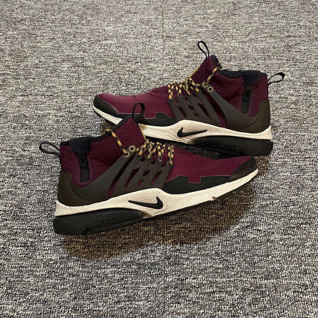 Nike air presto mid utility bordeaux Men s Fashion Footwear