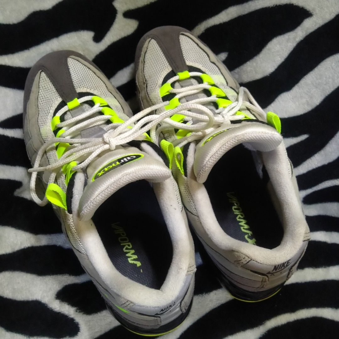 Nike Air VaporMax 95 Neon Grey Luxury Sneakers Footwear on