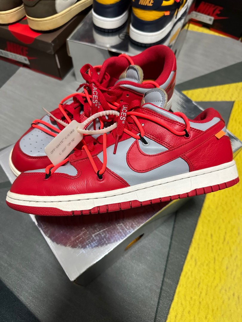 Dunk low off white red discount