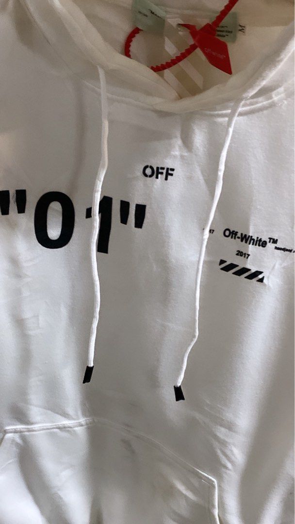 Off white zip tie hoodie clearance