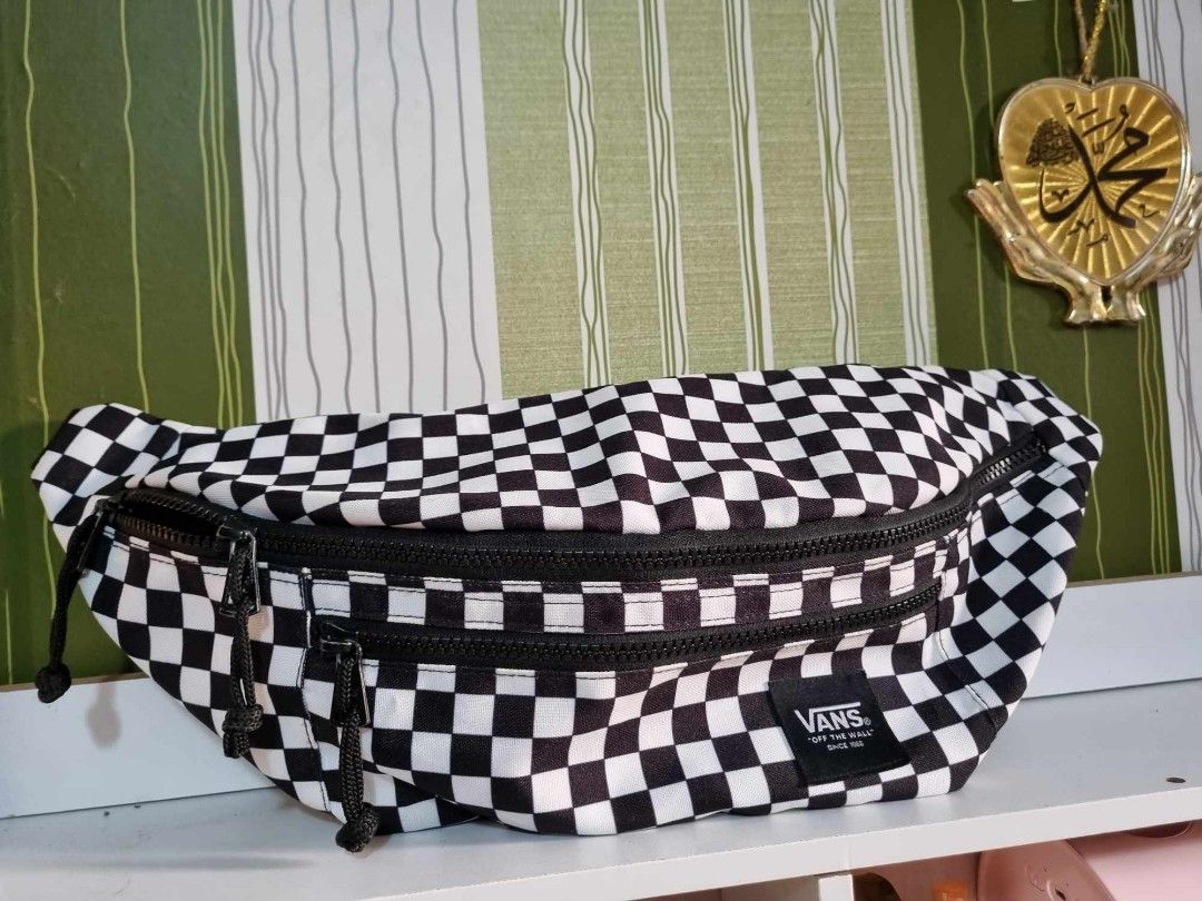 Authentic Vans Womens Waist pack black White checkerboard