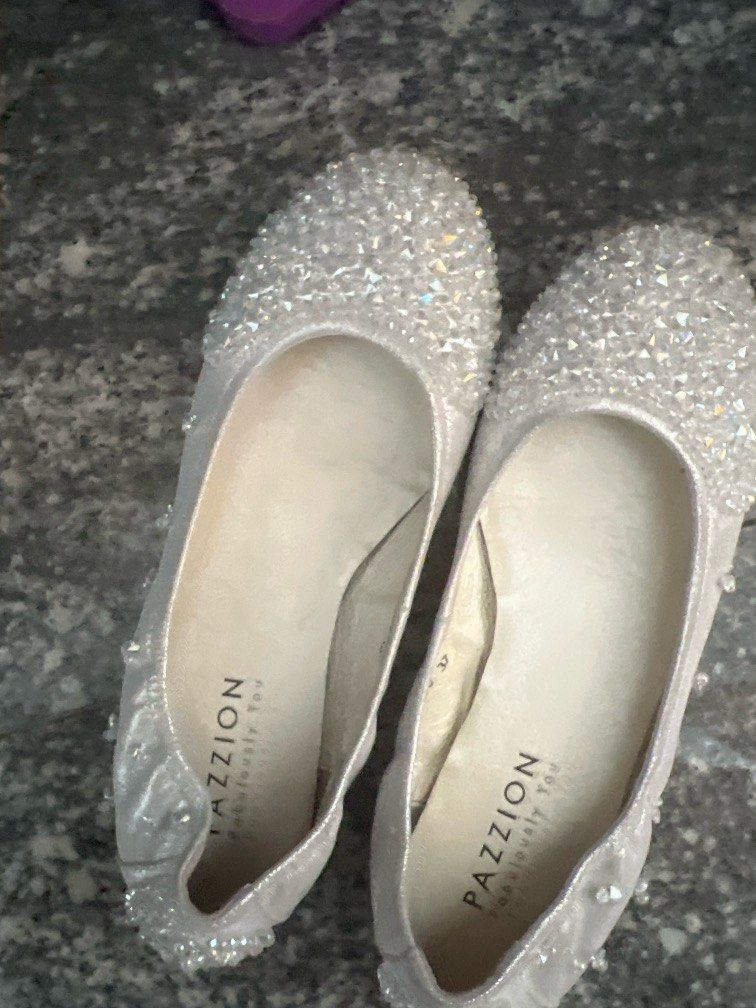 Pazzion white beaded flats