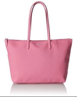 Peachy pink Lacoste tote bag