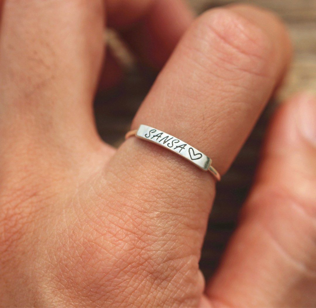 Dainty Name Ring Stackable Name Ring Custom Name Ring Personalized