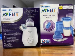 Philips Avent Premium Bottle Warmer and Breast milk storage cups