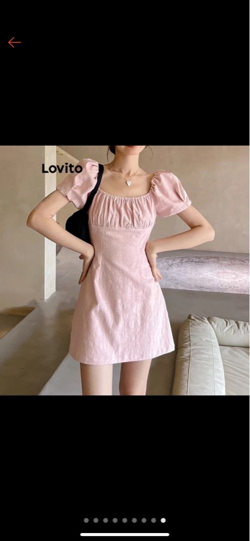 Pink puff sleeve dress (Category: Dresses) located in Caloocan City. Submitted by _mrynnbrsg (Listing ID 1286090311, Image 1). Description: - Ruched - Puff sleeve - Best fits small - never been worn rfs: a bit big on me. bought it for 300+.