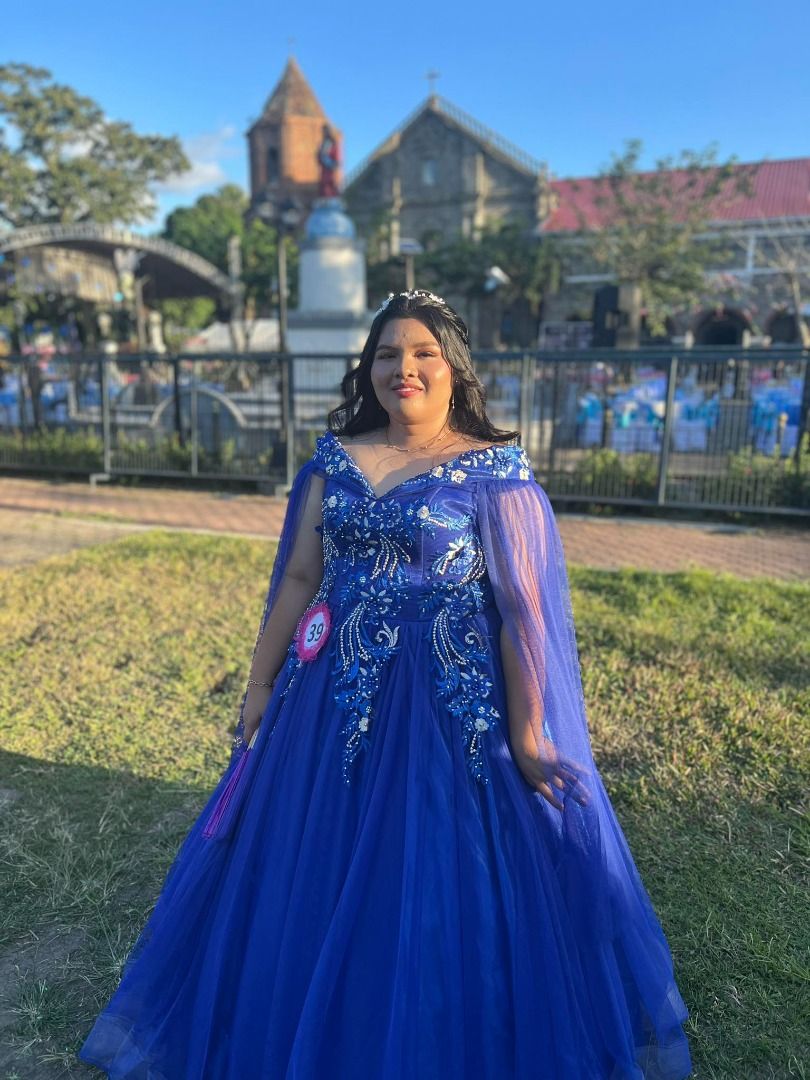 pjec p233 royal blue fairy gown plus size, Women's Fashion, Dresses & Sets,  Dresses on Carousell